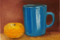 Blue Mug and Mandarin - Fine Art Print