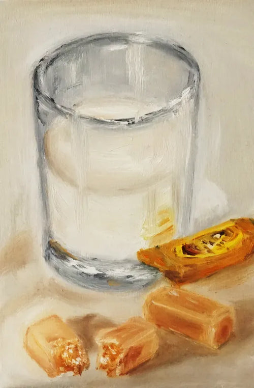 Glass of Milk and Toffee - Fine Art Print