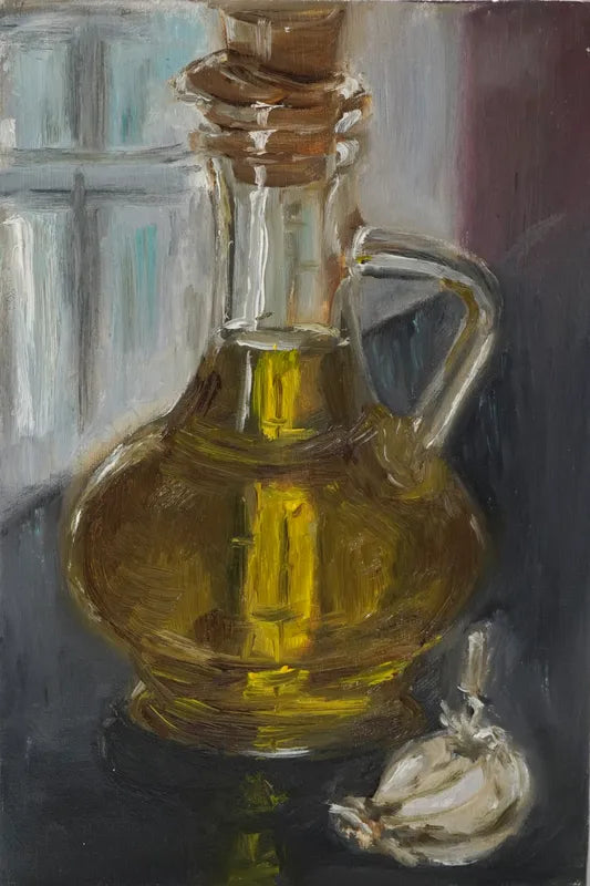 Olive Oil and Garlic - Fine Art Print